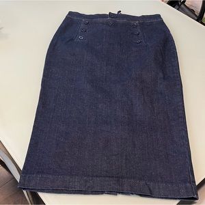 Madewell denim high waist long pencil/midi skirt excellent condition size 28